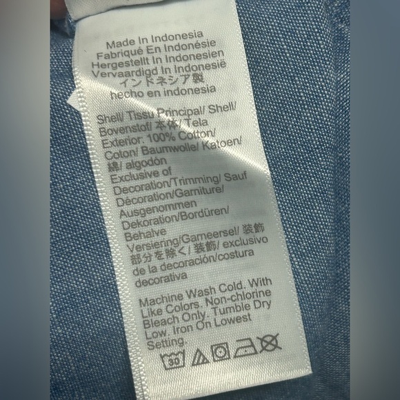 J. Crew Re-Imagined Blue Chambray Tiered Ruffle Dress Women’s Sz 10 Cottagecore - Picture 10 of 10